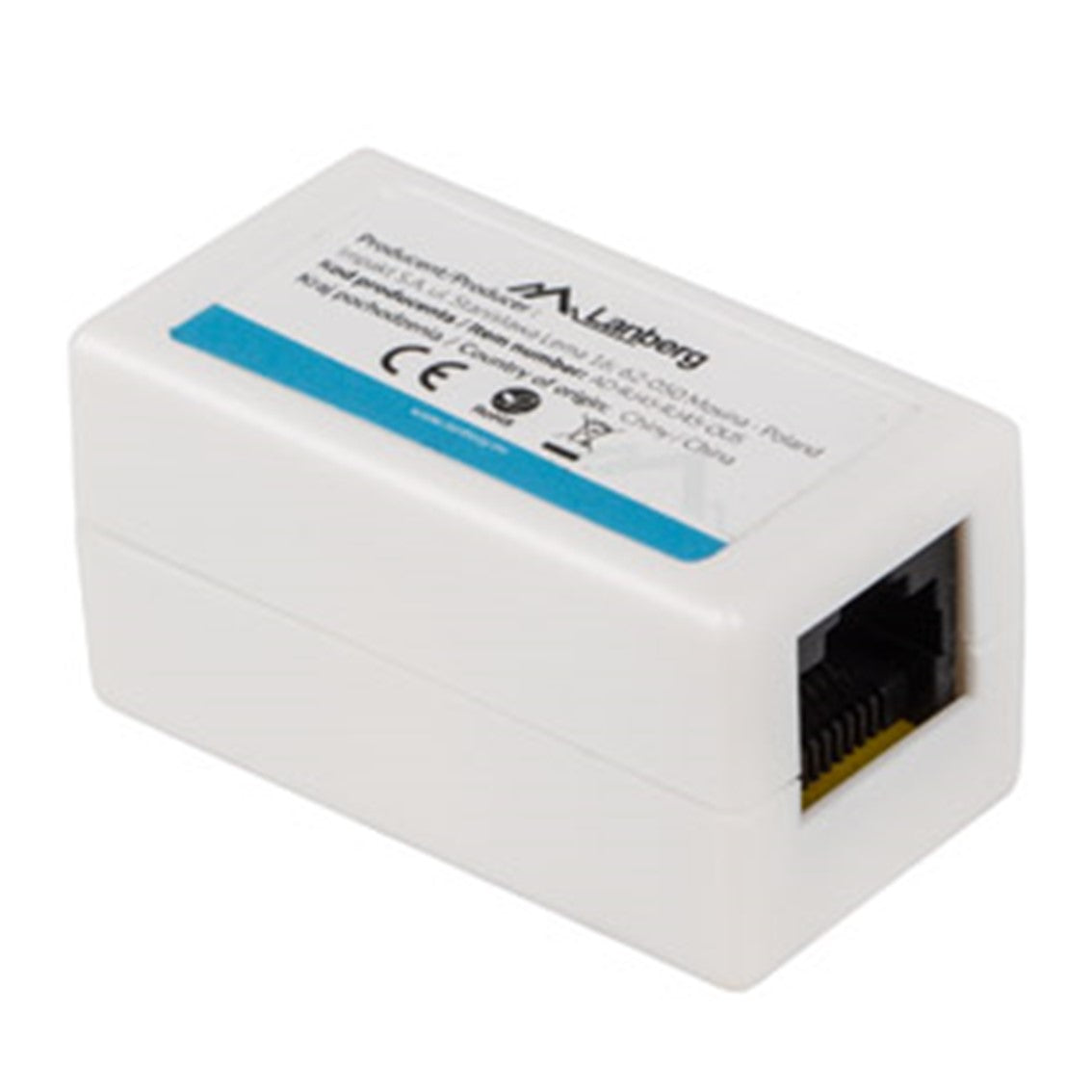 Acoplador LAN UTP RJ45 hembra a hembra Cat. 6 Lanberg - Blanco
