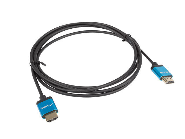 Cable HDMI Lanberg Macho-Macho 2.0 4K Slim 1m Negro