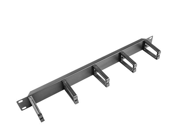 Organizador de Cables Lanberg 1U Tipo B Rack 19" Negro con 5 Anillas