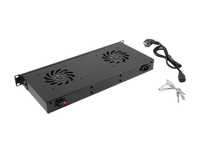 Panel de Ventilación Horizontal Lanberg 1U 230V con LCD y 2 Ventiladores