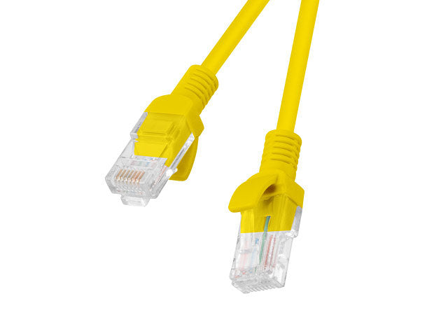Cable Lanberg Cat.6 UTP 0.5m Amarillo - Alta Frecuencia y Flexibilidad