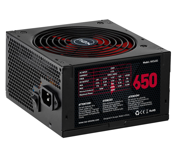 Fuente de Alimentación NOX NX650 Gaming ATX 650W Negra