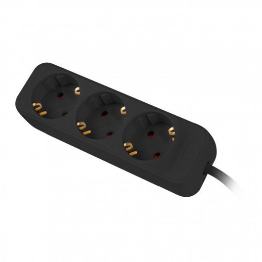 Regleta Lanberg 3 Tomas Schuko Negra 1.5m con Protección Infantil