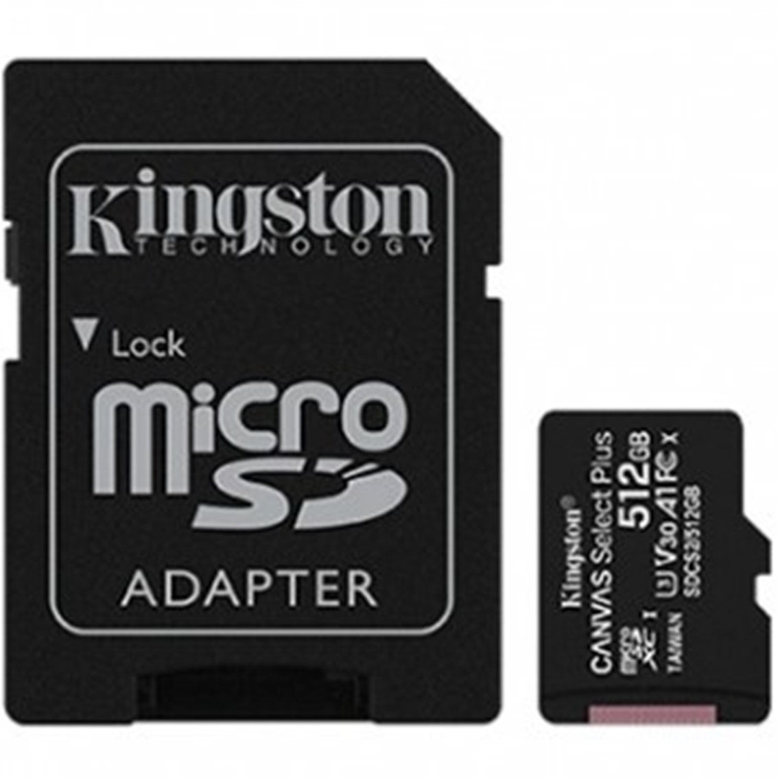 Tarjeta Micro SDXC 512GB Kingston Canvas Select Plus con Adaptador CL10
