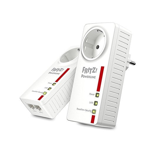 Adaptador Powerline FRITZ! 1220E con Puertos LAN Gigabit y Conexión Eléctrica Integrada