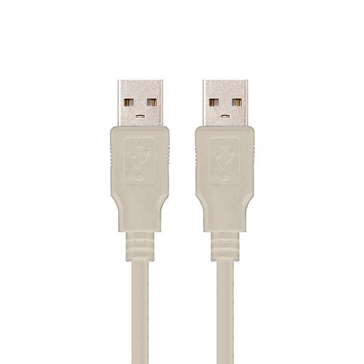 Cable USB 2.0 Macho a Macho de 2m Beige - NANOCABLE