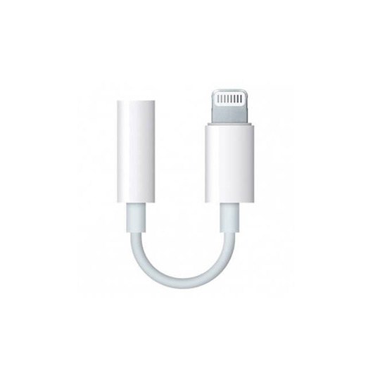 Adaptador Apple Lightning a Jack 3.5mm Macho-Hembra Blanco
