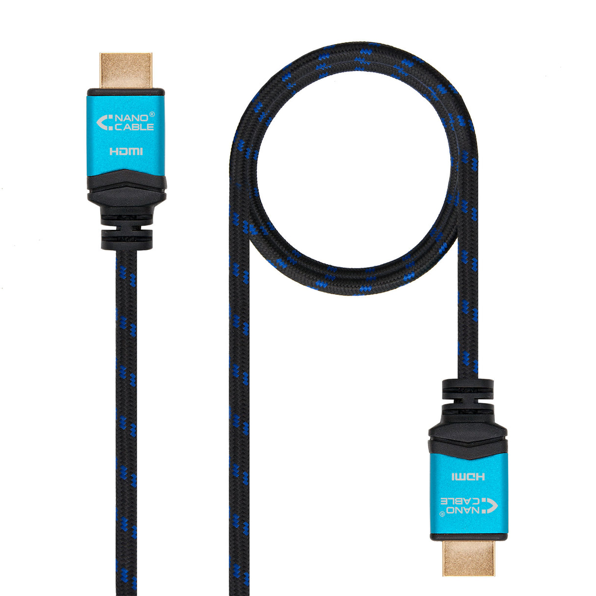 Cable HDMI (A) a HDMI (A) 4K 2m Trenzado Nanocable Negro