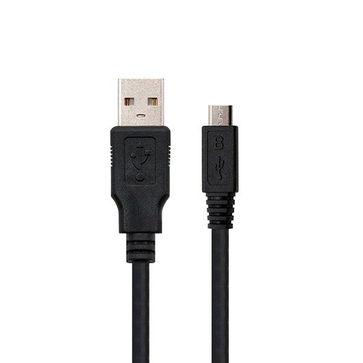 Cable USB 2.0 Tipo A a Micro USB Tipo B Nanocable 1.8m Negro Macho - Macho