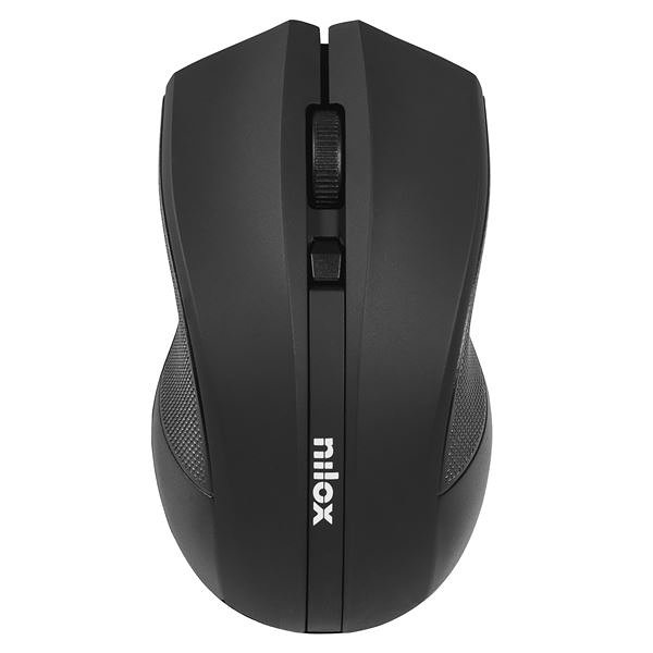 Ratón Óptico Inalámbrico Nilox Mowi1001 - 1600 DPI Negro