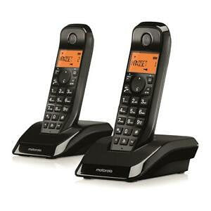 Teléfono Inalámbrico Motorola S12 Duo Negro DECT