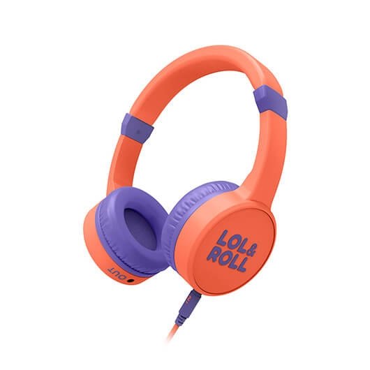 Auriculares Energy Sistem LOL&ROLL Naranjas para Niños con Limitador de Volumen