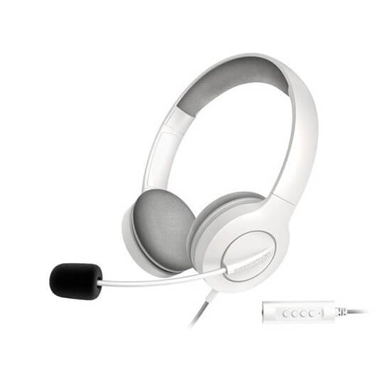 Auriculares Energy Sistem Office 3 Blanco con Micrófono Retráctil y Control de Volumen