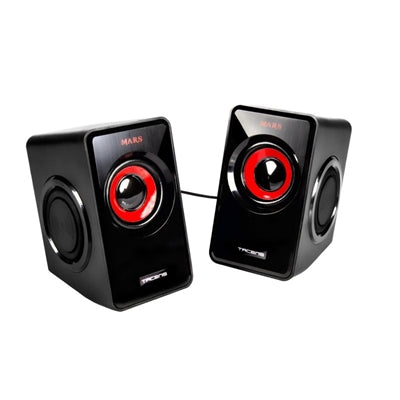 Altavoces 2.0 Mars Gaming MS1 Negro-Rojo - Potencia de 10W y Conectividad USB