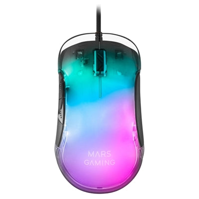 Raton Gaming MMGlow de Mars Gaming - 12800 DPI, RGB Chroma Glow, 7 Botones