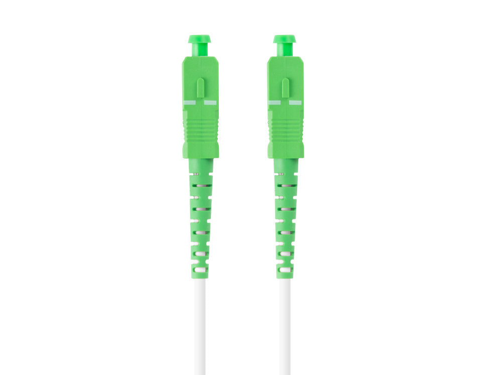 Latiguillo Fibra Óptica SC/APC Lanberg 10m Mono Simplex G.657B3 LSZH Blanco