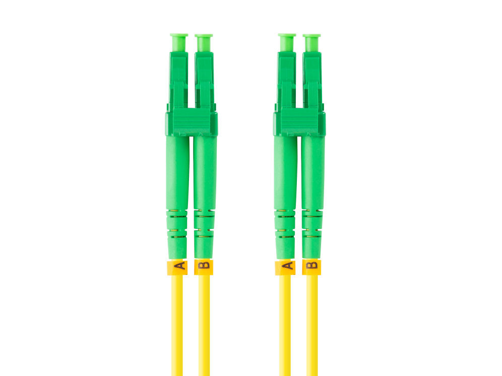 Latiguillo fibra optica lc - apc lanberg 3m mono duplex g657a1 lszh amarillo