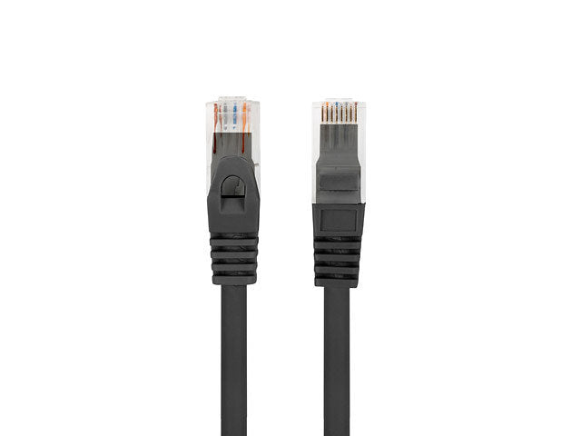 Cable RJ45 Lanberg Cat.6 F/UTP 0.5m Negro - 10 Gbps