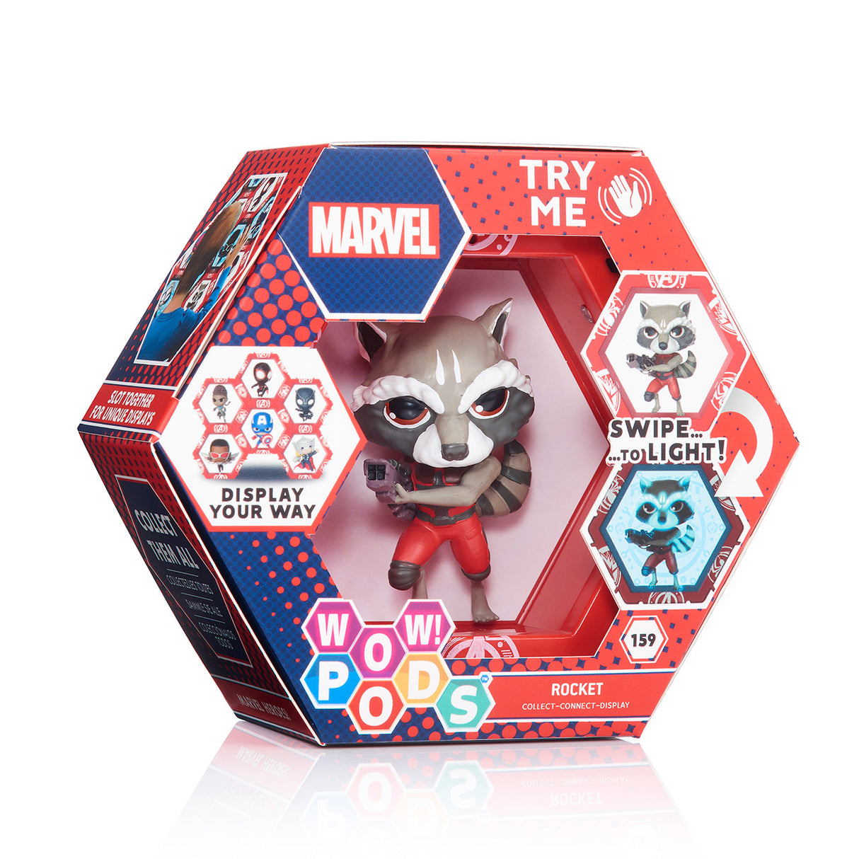 Figura Raccoon Marvel con Sensor de Movimiento y Iluminación