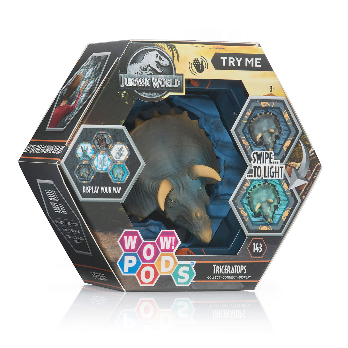 Figura WOW! Pod Triceratops Iluminado de Jurassic World Dominion