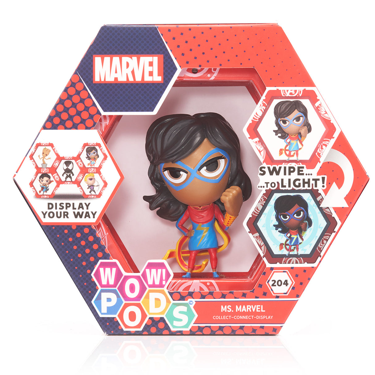 Figura WOW! Pod de Ms. Marvel - Ilumina tu Espacio Marvel