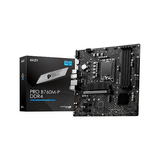 Placa Base MSI PRO B760M-P DDR4 LGA 1700 para Intel de 12ª y 13ª Generación