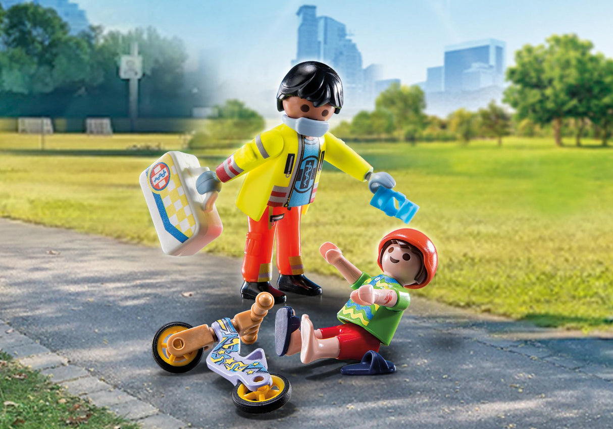 Set de Juego Playmobil: Paramedico y Paciente en Acción