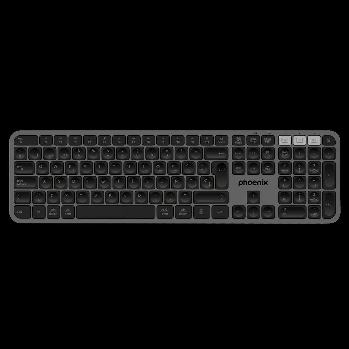 Teclado Inalámbrico Multidispositivo Phoenix K300 - Bluetooth y 2.4GHz
