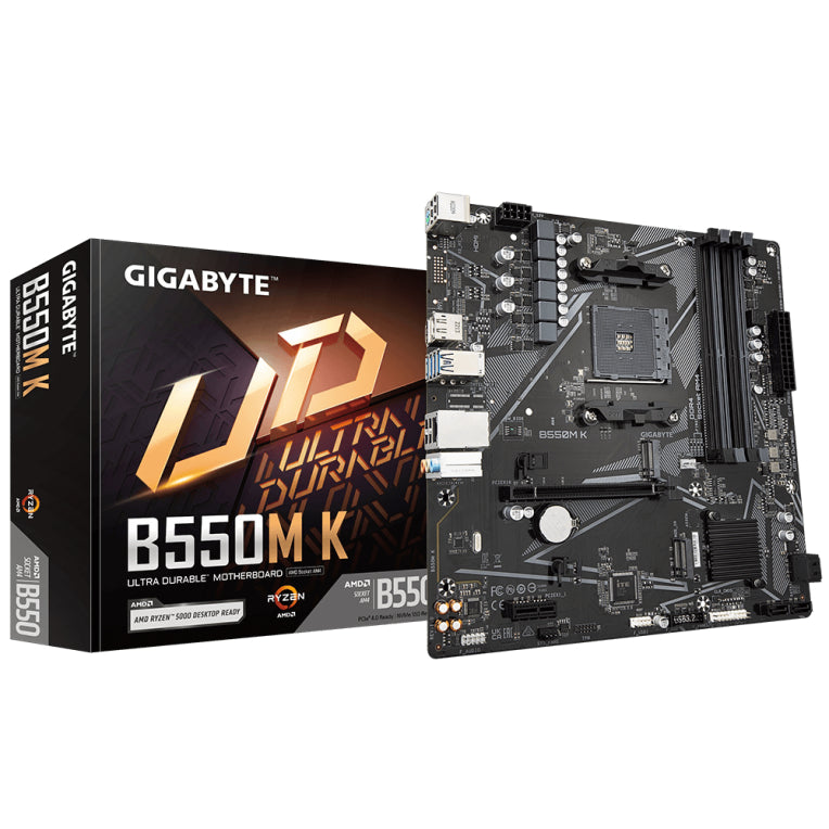 Placa Base Gigabyte B550M K AM4 Micro ATX con Soporte para DDR4 y Conectividad Avanzada