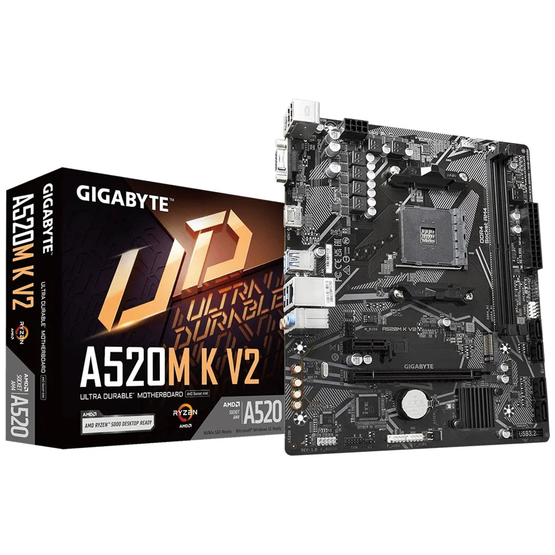 Placa Base Gigabyte A520M K V2 AM4 Micro ATX para Ryzen