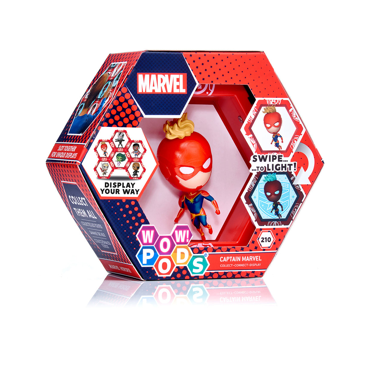 Figura WOW! POD MARVEL de Captain Marvel - Coleccionable de 20 cm