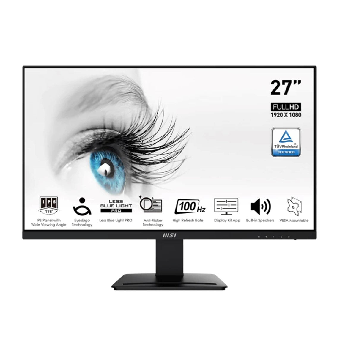 Monitor MSI MP273A 27" FHD 100Hz con Panel IPS y Altavoces Integrados