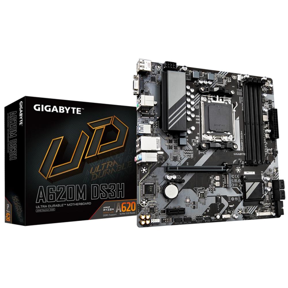 Placa Base Gigabyte A620M DS3H AM5 Micro ATX 4 x DDR5 192 GB