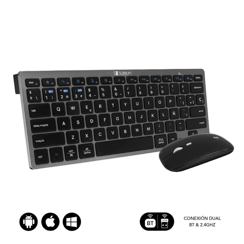 Combo Inalámbrico Subblim: Teclado y Ratón Multidispositivo Ultra-Slim