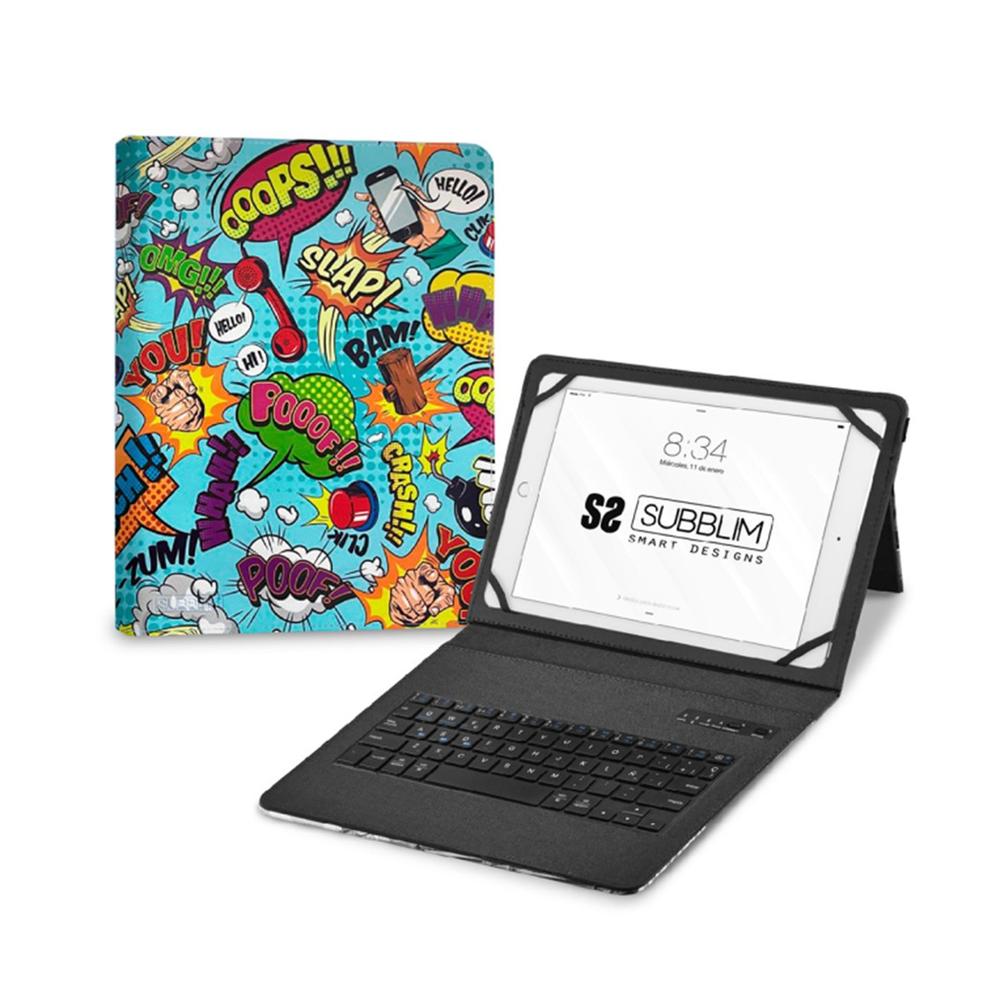 Funda y Teclado Bluetooth Subblim Keytab Pro 11" Diseño Cómic