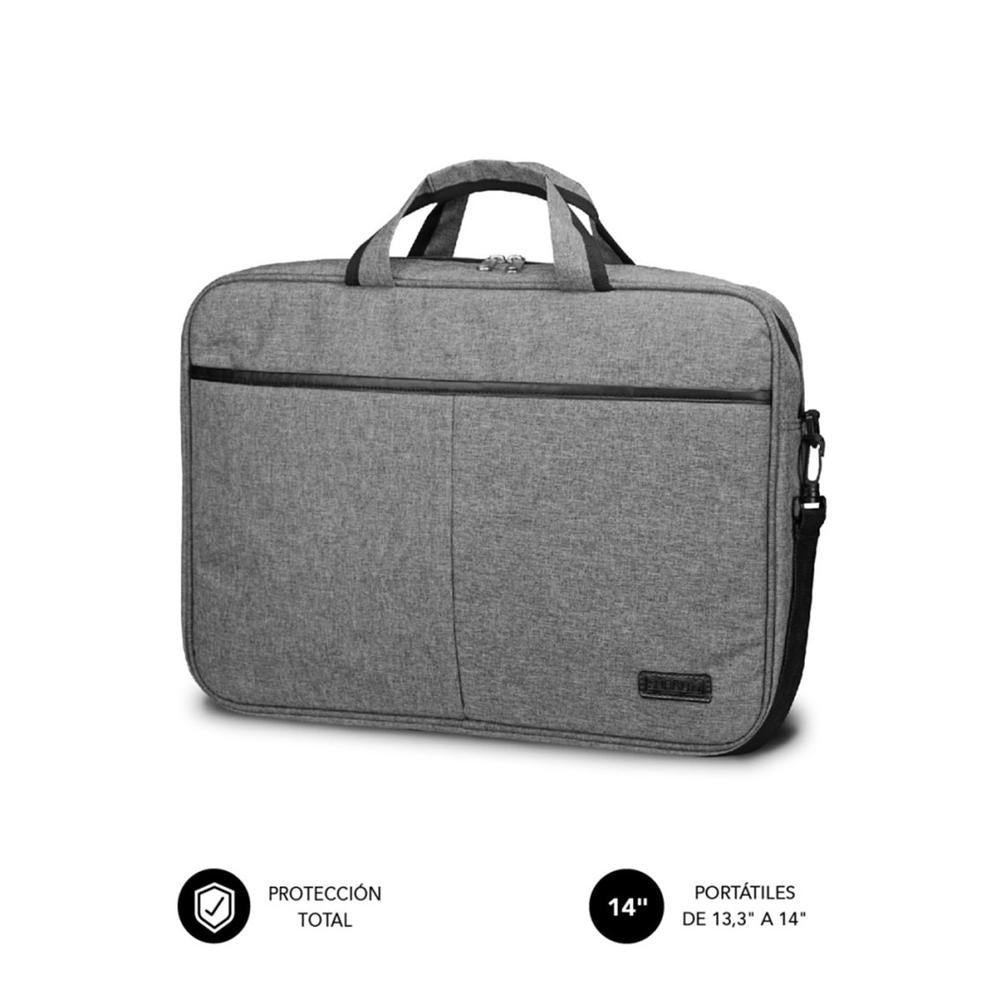Maletín Subblim Elite para Portátil 13.3-14 Pulgadas Gris con Protección Acolchada