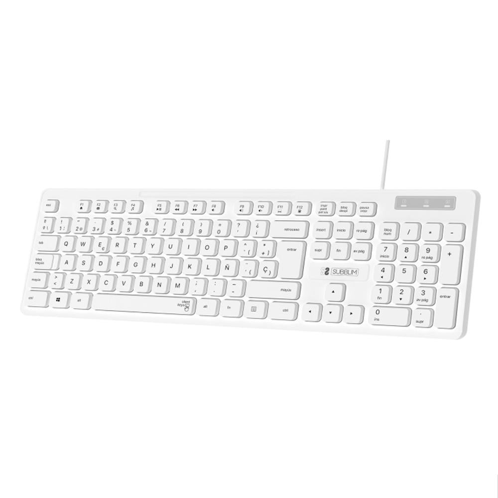 Teclado SUBBLIM Business Slim Silencioso USB, Ergonomía y Estilo