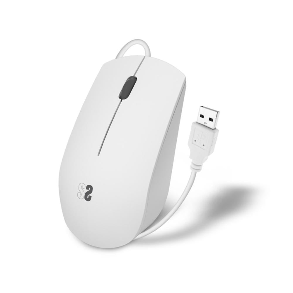Ratón Óptico Subblim Business Blanco con Conexión USB y Silent Click