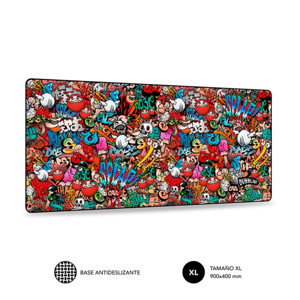 Alfombrilla Extra Grande Subblim Graffiti 900x400 mm Antideslizante