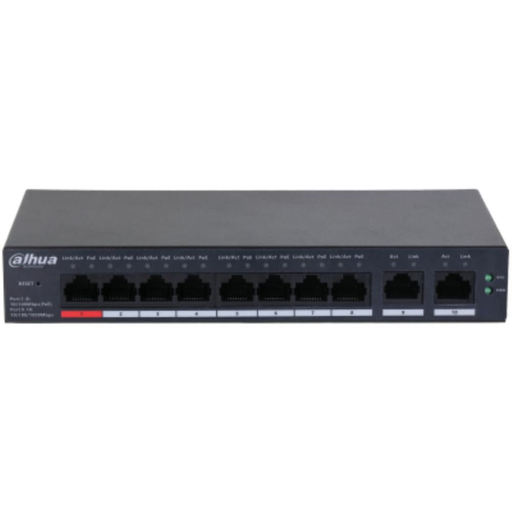 Switch Gestionado Dahua DH-CS4010-8ET-110 con 8 Puertos Fast Ethernet y PoE