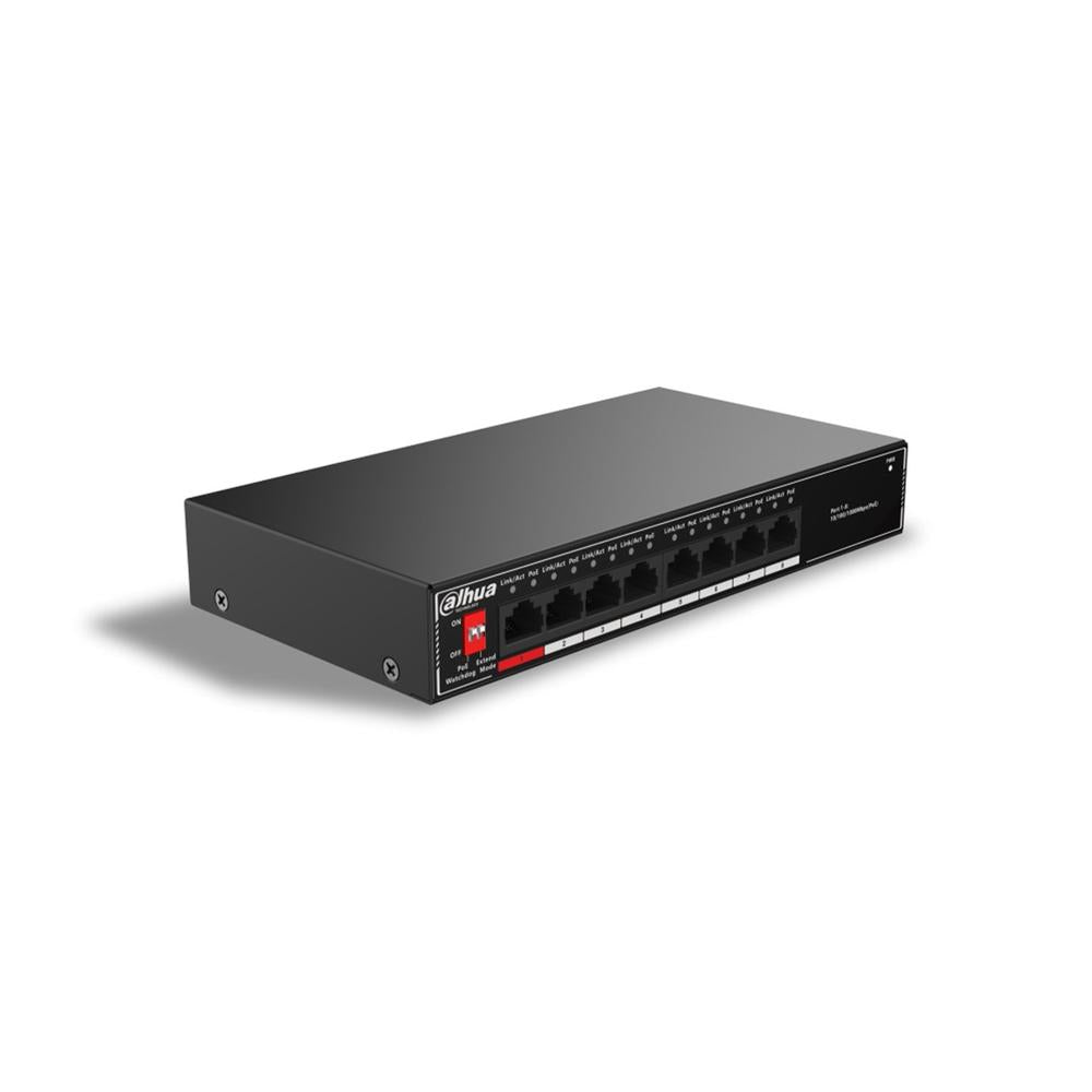 Switch Dahua DH-SG1008P No Administrado con 8 Puertos PoE Gigabit Ethernet