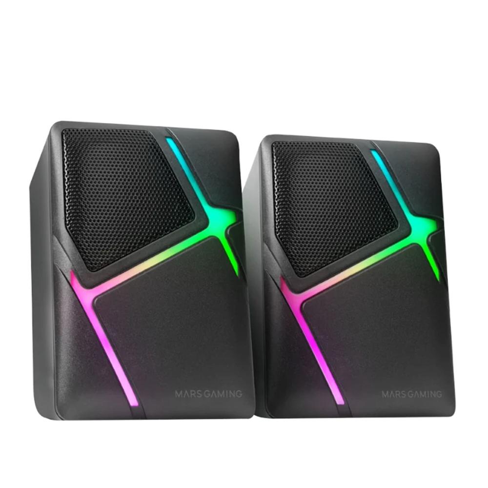 Altavoces RGB Compactos Mars Gaming MS-H Negro
