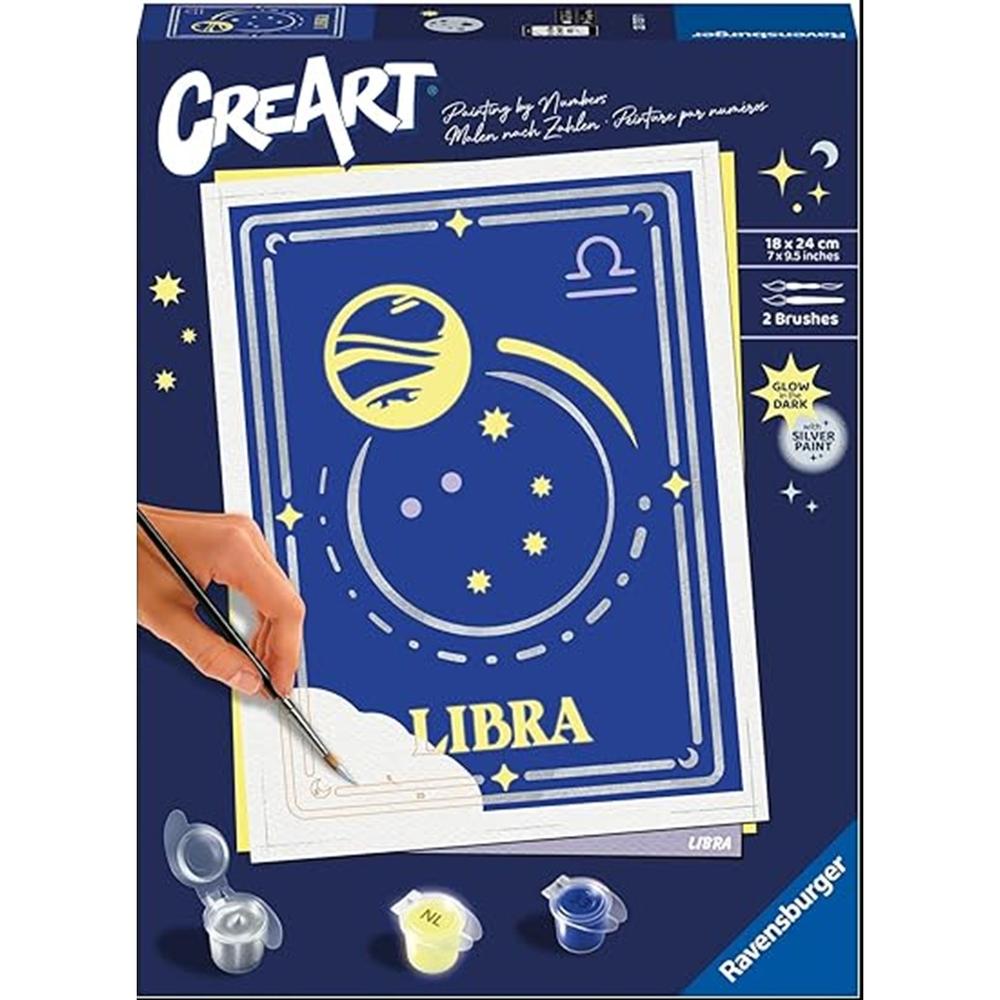 Kit para Pintar con Números Ravensburger CreArt: Libra - Arte Creativo (+13 años)