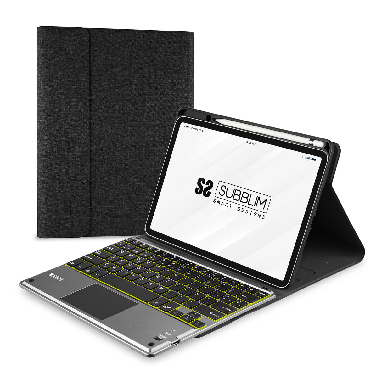 Teclado Bluetooth Subblim KeyTab Pro con Funda para iPad 10.9" 10ª Gen - Negro