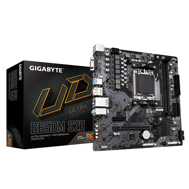 Placa Base Gigabyte B650M S2H AM5 mATX con Soporte DDR5 y Almacenamiento M.2