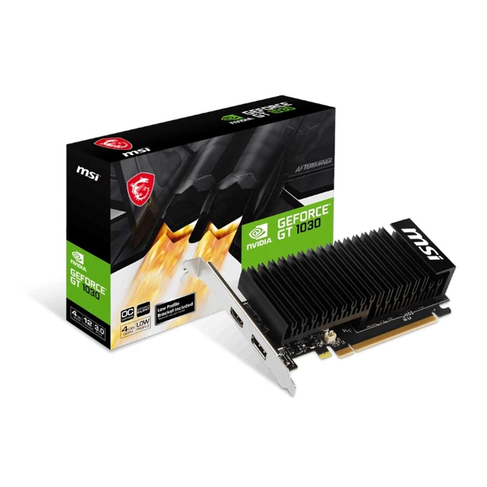 Tarjeta Gráfica MSI NVIDIA GT 1030 4GB DDR4 LP OC - Rendimiento Compacto y Eficiente