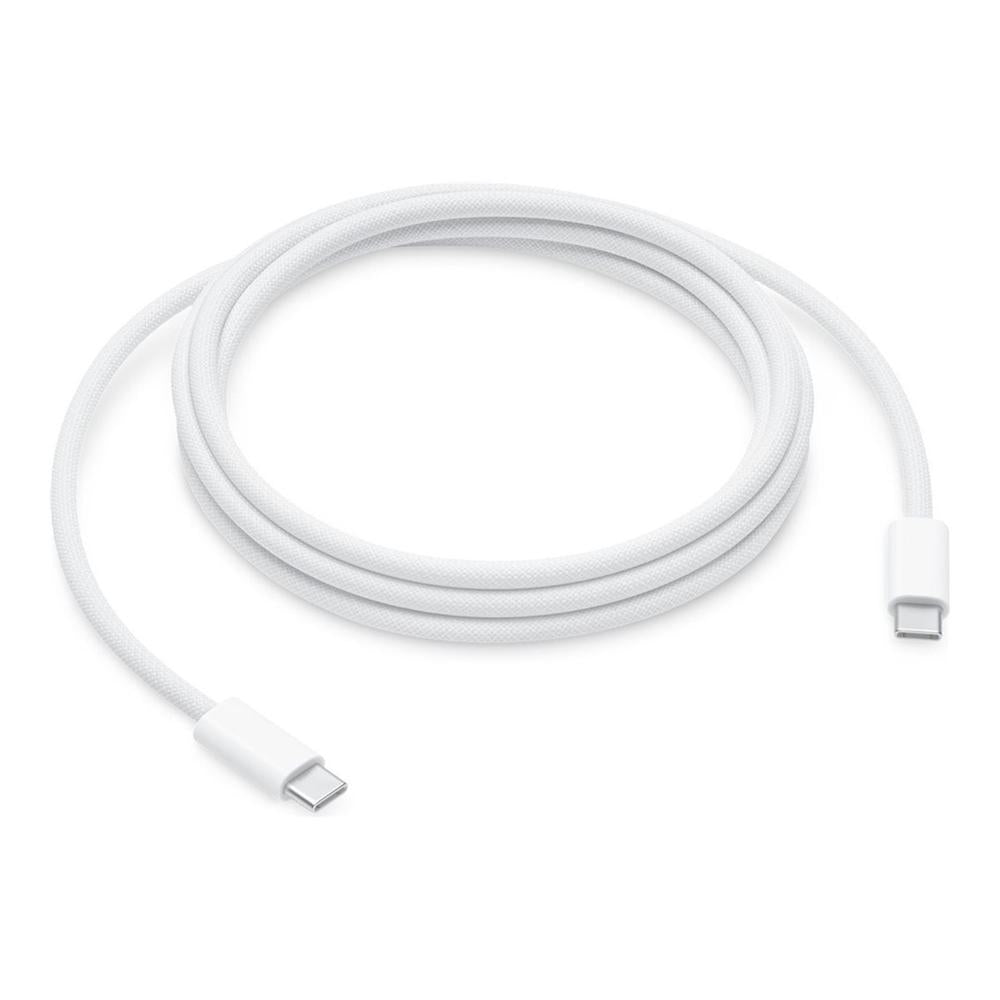 Cable USB Tipo C Macho a Macho 2m - Blanco - Carga Rápida y Sincronización