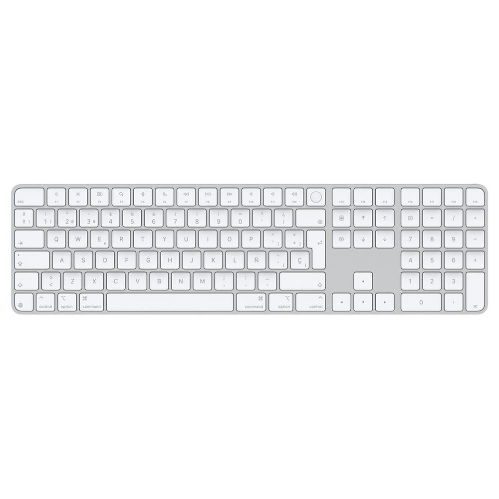 Teclado Apple Magic Keyboard Inalámbrico con Touch ID y Teclado Numérico en Blanco