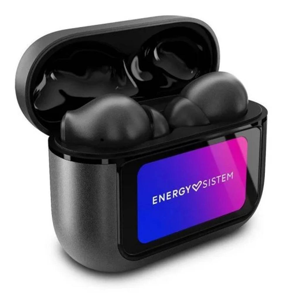 Auriculares Energy Sistem Display ANC True Wireless Negros con Bluetooth 5.4
