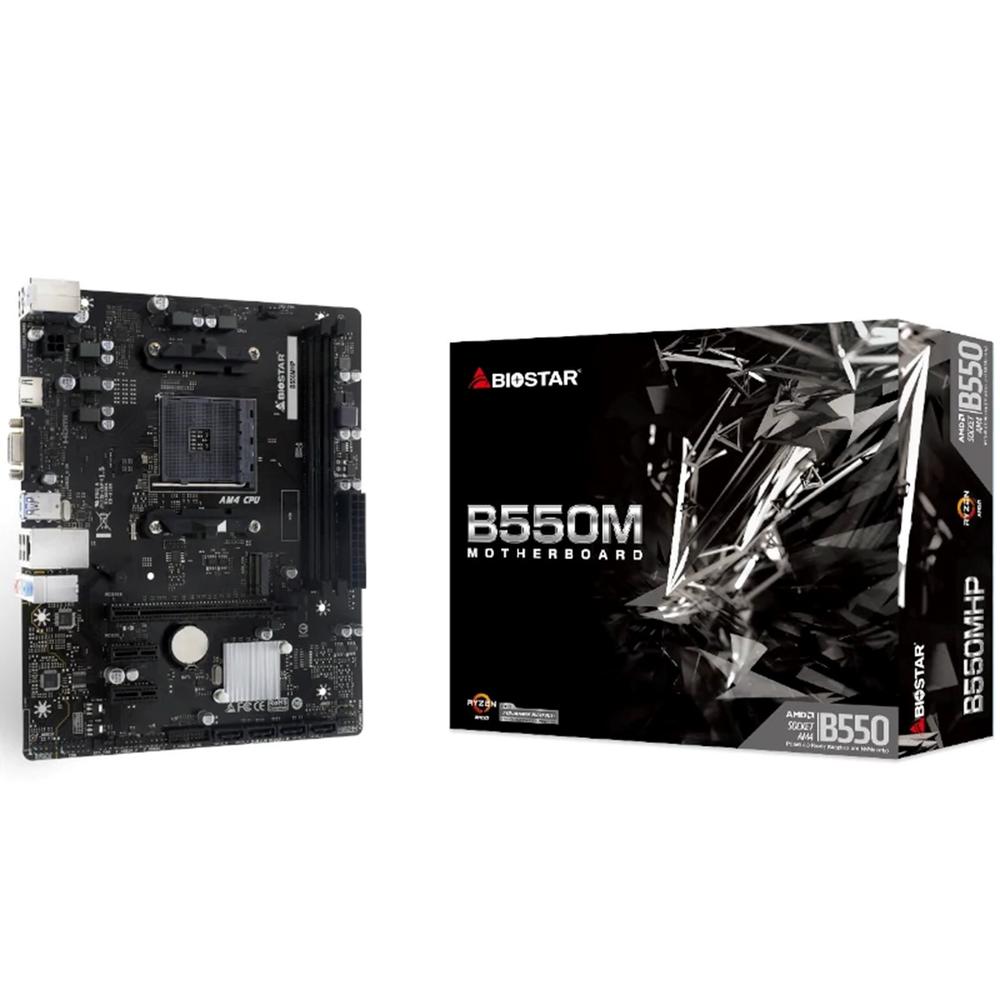 Placa Base Biostar B550MHP Micro ATX AM4 - Optimizada para AMD Ryzen y Memoria DDR4 de Alta Velocidad